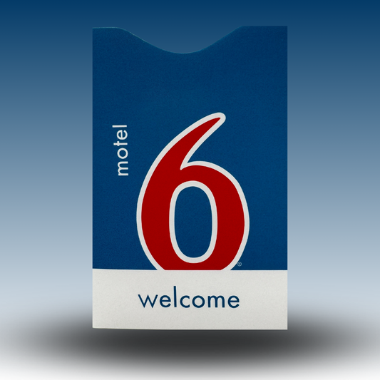 Motel6 Brand Hotel Key Envelope Holder Folder